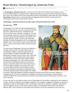 Book Review: Charlemagne By Johannes Fried - LSE Research Online